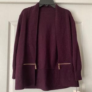Purple professional cardigan